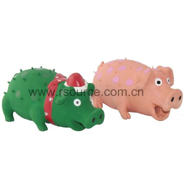 Buy cheap Latex squeaky pig toy Christmas or pink pig from wholesalers