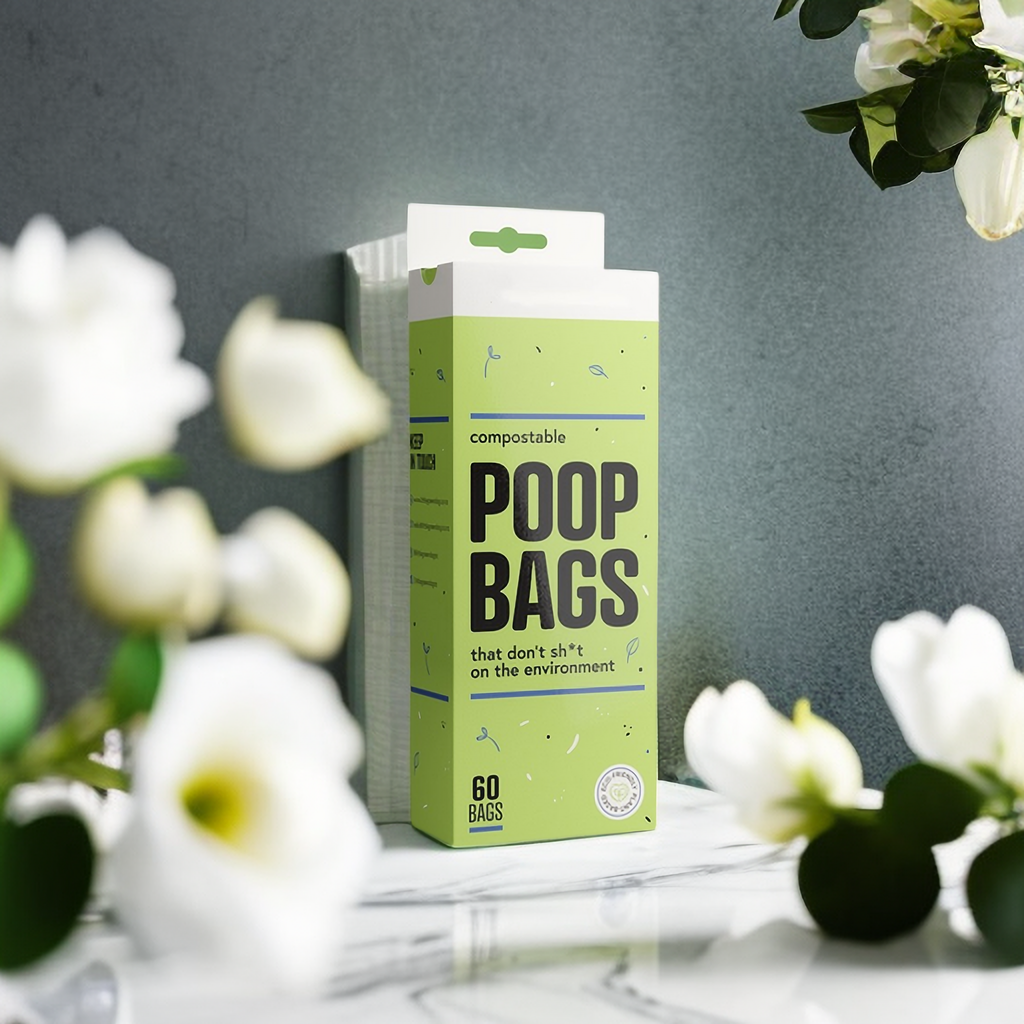 Disposable Compostable Dog Poop Bag For Rubbish TUV Certified