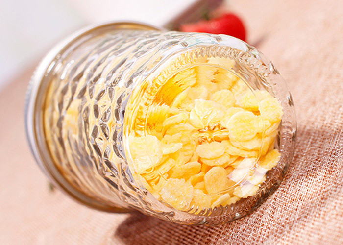 Embossed Clear Wide Mouth Pint Jars For Beverage Jam SGS Certification