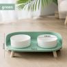 Buy cheap Pet Ceramic Cat Bowl Moon Half Double Bowl Cat Food Bowl Anti-Overturn Protection Cervical Vertebra Cat Bowl from wholesalers