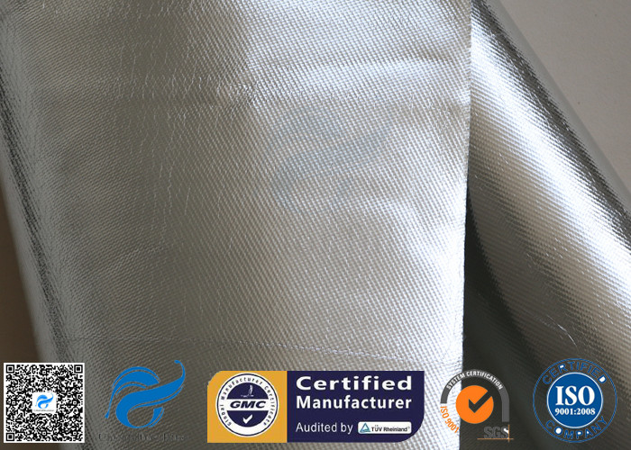 Heat Insulation Durable 880g 0.9mm Aluminium Foil Fiberglass Fabric