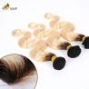 Buy cheap 1B Blonde Ombre Human Hair Extensions Remy Weave Wig Bundles With Closure from wholesalers