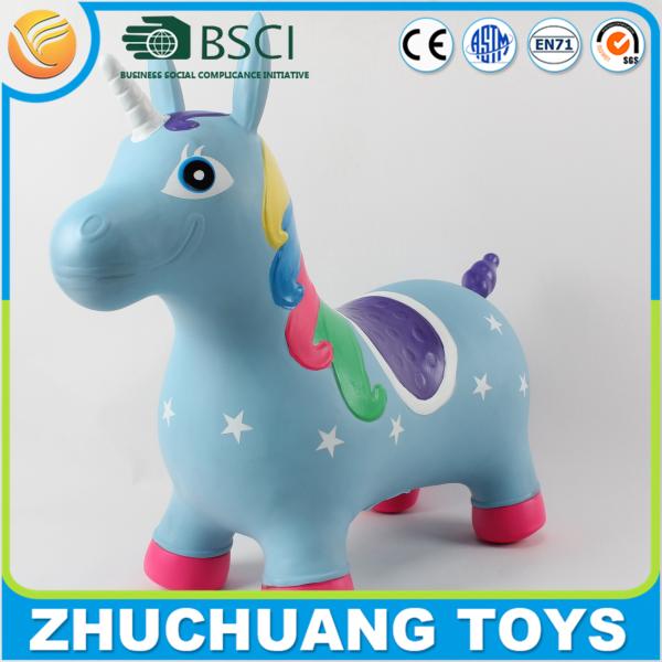 Buy cheap light blue color painting pvc inflatable horse unicorn from wholesalers