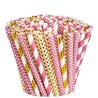Buy cheap Event Party Striped Coated Burgundy Biodegradable Paper Straws from wholesalers