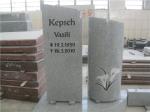 European style flower shape white marble upright headstone