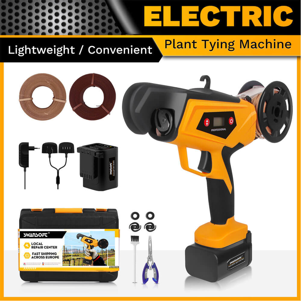 Swansoft SW-B12 Electric Vine Tying Machine, 25mm Diameter, 16.8 2Ah/4Ah Battery