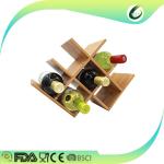 Premium W shaped free standing butterfly bamboo wine rack