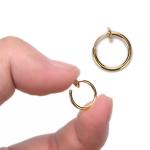 6 Colors New 2 PCS Clip on Boby Nose Lip Ear Fake Piercing Rings Stud Punk Goth
