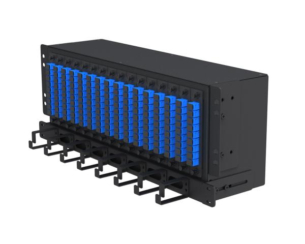 Buy cheap 4U Modular Fiber Optic Splitters Distribution Chassis Steel 19inch Rack Mount from wholesalers
