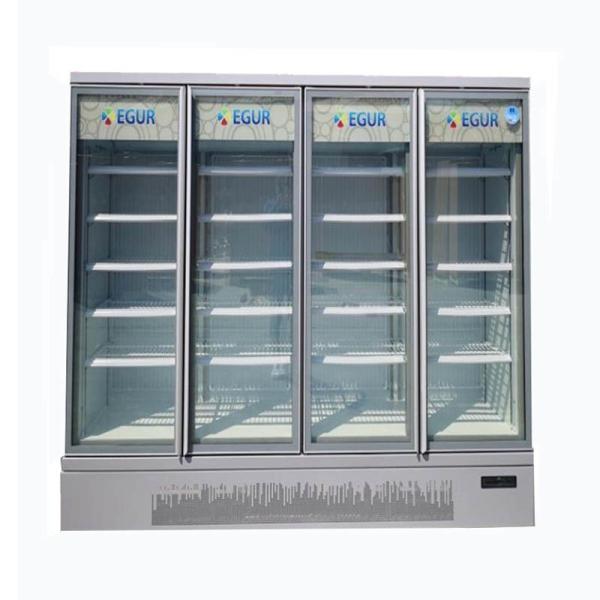 Quality Air Cooling 4 Glass Doors cooler 220V R290 upright Beverage Display Fridge for sale