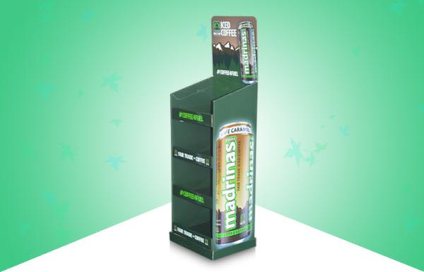 Buy cheap Strong 4 Shelf Cardboard Pop Displays For Coffee , Cardboard Floor Displays from wholesalers