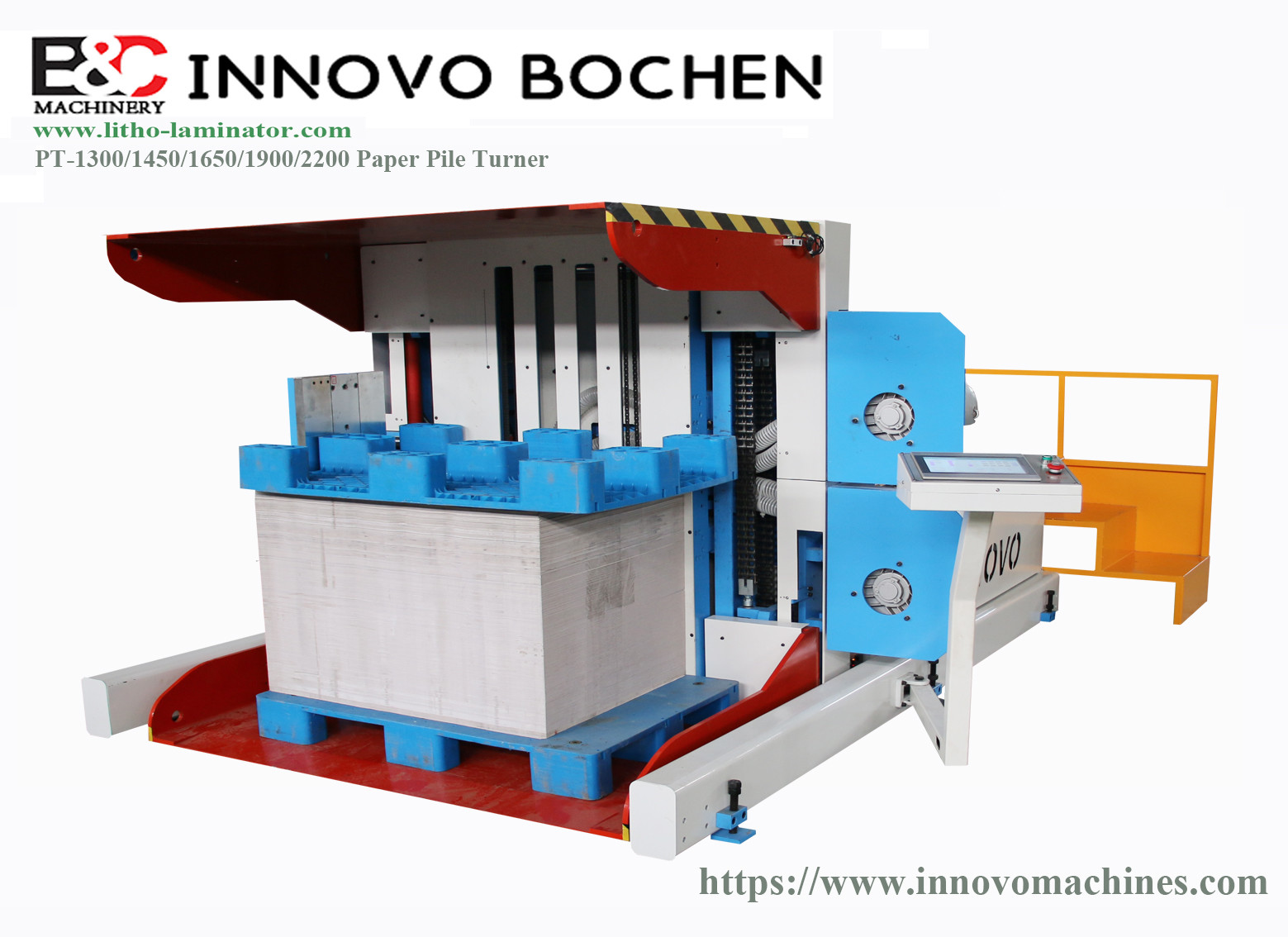 Automatic Stacking Paper Pile Turner 1300mm 10KW 380V