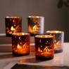Buy cheap Christmas Mercury Pillar Color Glass Candle Holder 15oz 3.5 * 4 Inch from wholesalers