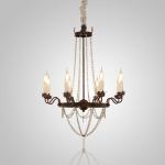 Rustic wood and metal chandelier wood beads pendant lamps (WH-CI-36)
