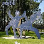 Outdoor Garden Metal Art Forging Geometry Friends Stainless Steel Sculpture