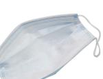 White And Blue 3 Ply Non Woven Face Mask 17.5*9.5cm Against Avoid Bacteria