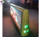 Outdoor Taxi Top Advertising Signs Double Sided P4 Full Color 4G WiFi Car Top