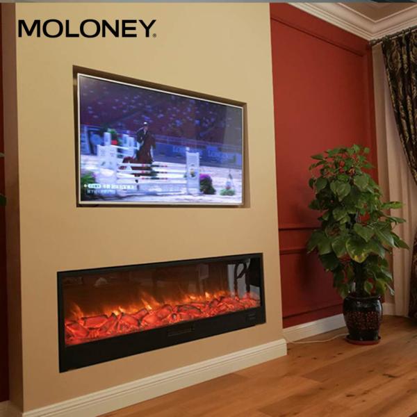 47'' Linear Easy-move Wall Insert Electric Fireplace With Changing Color Heater