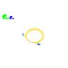 Buy cheap LC UPC 0.9mm 9 / 125μm Duplex Fiber Optic Patch Cord 3 Meter G657A2 OFNR Yellow Cable from wholesalers