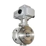 IP67 Electric Actuated Ball Valve Stainless Steel Flange Connection O Port Ball
