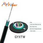 2 Core 12 Core Armored Telecommunication Cable GYXTW-4B1 Central Beam Tube