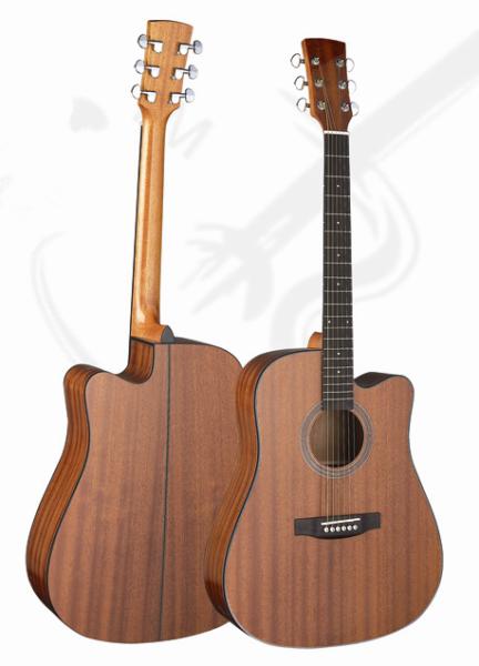 Buy cheap 41inch Good quality Whole Sapele wood acoustic guitar matt color wholesale AG52-1 from wholesalers