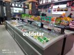 Supermarket Sliding Glass Door Top Island Freezer Deep Freezer