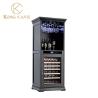 Buy cheap Glass Wine Cellar Refrigerator Electric Wine Cooler Black Wooden Shelves Kitchen Wine Cooler 240V from wholesalers
