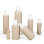 Biodegradable Wheat Straw Plastic Hotel Shampoo Bottles With Pump Dispenser