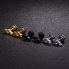 Buy cheap Fashion Music Note Stainless Steel Stud Earrings For Women men Gold /Black/steel Color Punk Female Daily Jewelry Gift from wholesalers
