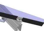 Thin Film Frameless Solar Panel Clamps Semi Flexible Mounting Brackets Anodized