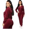 Buy cheap High Quality Velvet Custom Zip Hoodie Joggers Two Piece Velour Tracksuit Women from wholesalers