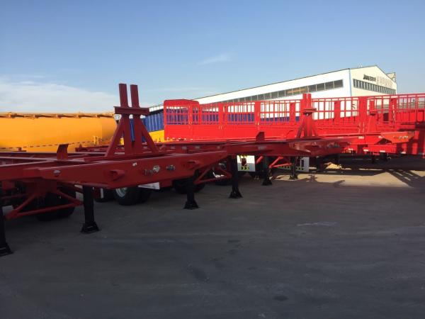 Buy cheap 3 axle 40ft skeleton semi trailers40ft container chassis trailer from wholesalers