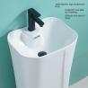 Buy cheap Wholesale Price Modern Sanitary Ware Free Standing White Ceramic Bathroom Wash Basin from wholesalers