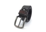 3.8CM Custom Logo Jeans Mens Casual Cow Leather Belt