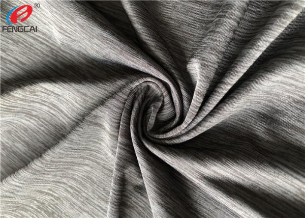 Buy cheap Melange Grey Coolmax 95% Polyester 5% Spandex Weft Knitted Fabric from wholesalers