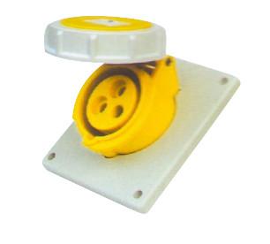 Buy cheap Ip67 16 Amp 3 Pin Industrial Socket Female Angled Panel Mounting from wholesalers