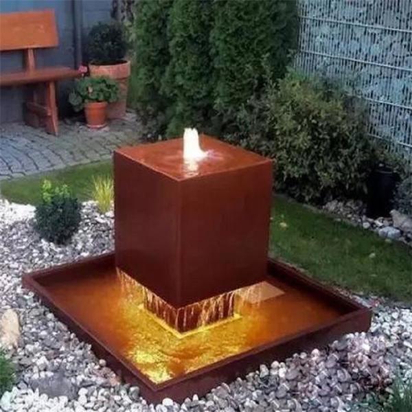 Buy cheap ISO9001 Corten Steel Cascade Cubic Block Floating Water Feature from wholesalers