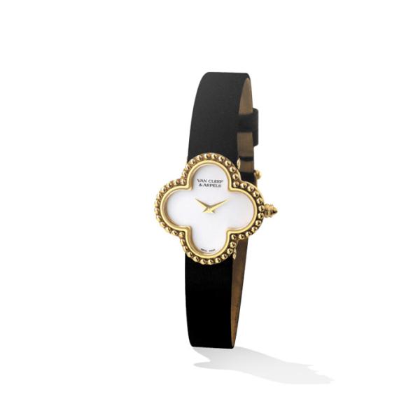 Shenzhen Jeweler VCA Alhambra Vintage Watch small model white mother-of-pearl