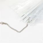 POE See Through Umbrella Clear Transparent Pet Dog Umbrella With Chain