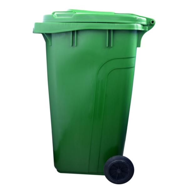 Freestanding 240 Litre Garbage Bin HDPE Outdoor Plastic Garbage Can