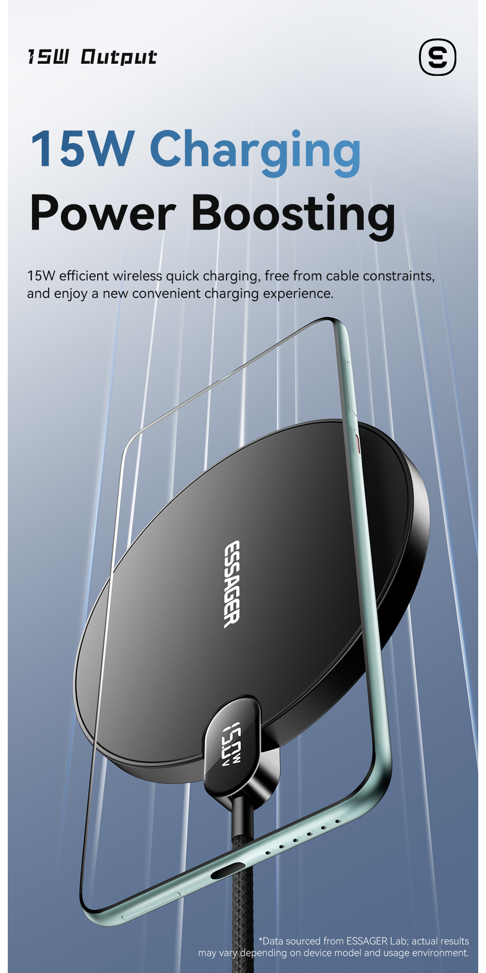 ESSAGER ES-WC15 Series 15W Charger for Android Magnetic Wireless Charger
