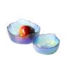 Buy cheap Electroplating Luster Gold Rim Lead Free Glass Bowls Irregular Salad Serving Bowels from wholesalers