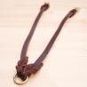 Buy cheap Pet Cow Leather Collar Leash Harness Set Traction Rope Double Ended Dog Lead 50CM from wholesalers