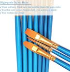 Wooden Acrylic Paint Artist Brush Set , 10PCS Paint Brush Kit For Beginners