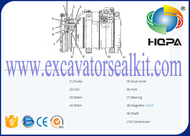 CAT 320D engine 3066 Refrigerant Compressor Assy 259-7244 