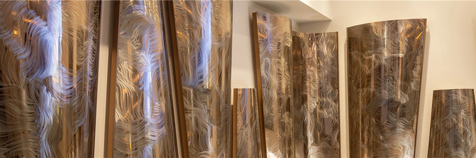 building material 304 Polished Line Pattern gold stainless steel texture decorative metal wall panels