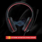 Plug N Play Gaming Headphones Over Ear , 50mm Gaming Microphone Headset