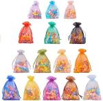 organza envelope flap gift packaging pouch with button,Christmas gift bag