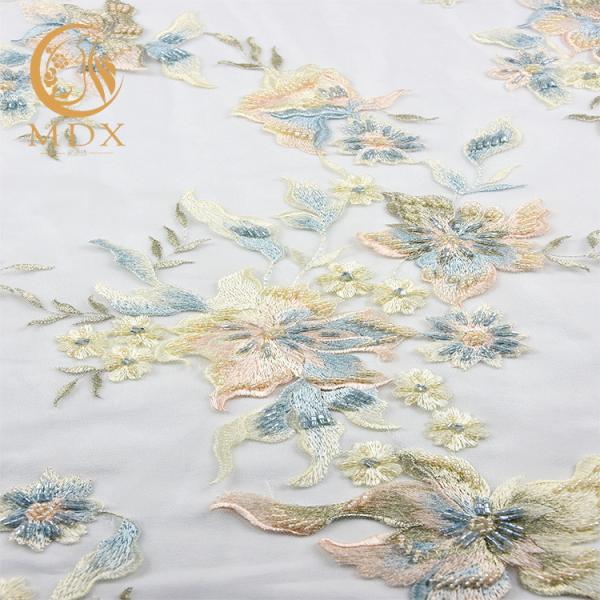 Buy cheap Handmade Bridal 3D Embroidery Lace Fabric Beaded 135cm Width By The Yard from wholesalers